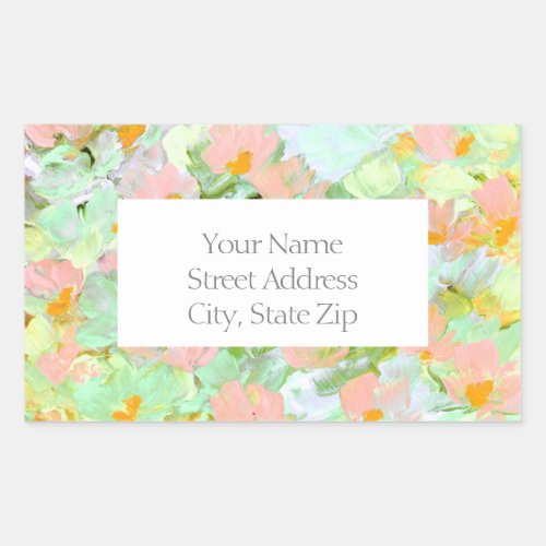 Abstract Pink Poppies labels