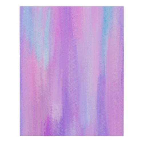 Abstract Pink Purple and Turquoise Paint Strokes Faux Canvas Print