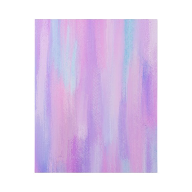 Abstract Pink, Purple and Turquoise Paint Strokes Gallery Wrap (Front)