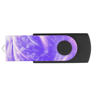 Abstract Pink Purple Dandelions & fireflies Flash Drive
