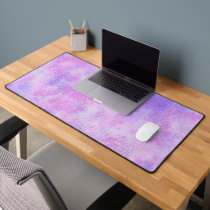 Abstract Pink Purple Desk Mat