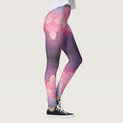 Abstract Pink Purple Grey Running Jogging Pants