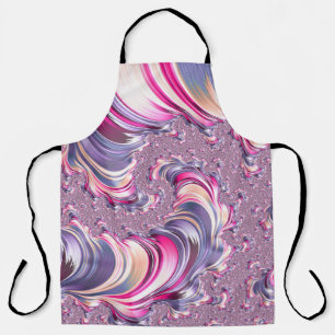 Abstract Pink Purple Spiral Fractal Apron