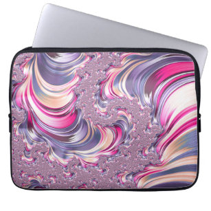 Abstract Pink Purple Spiral Fractal Laptop Sleeve