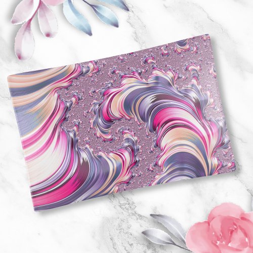 Abstract Pink Purple Spiral Fractal Trinket Tray