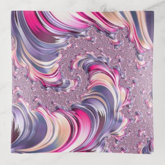 Abstract Pink Purple Spiral Fractal