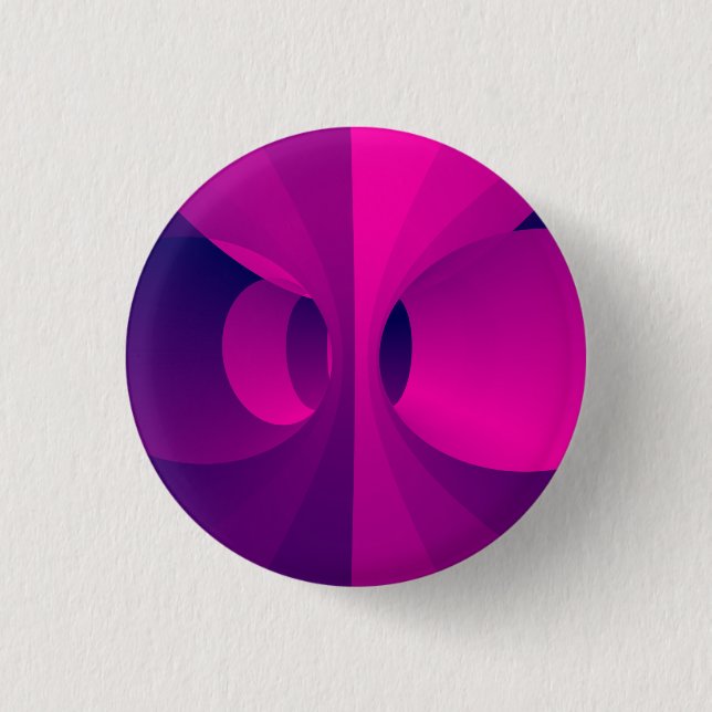 Abstract pink purple torus background pattern art button (Front)