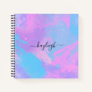 Abstract Pink Purple Turquoise Notebook