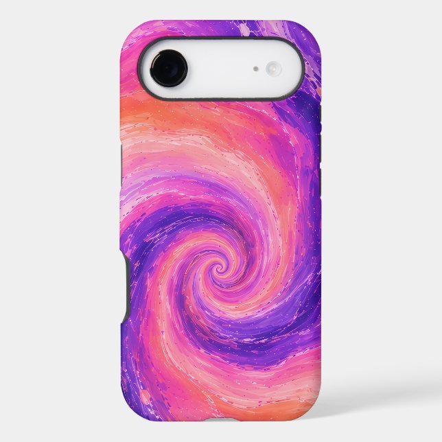 Abstract Pink Purple Vortex Case-Mate iPhone Case (Back)