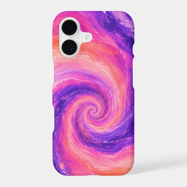 Abstract Pink Purple Vortex iPhone Case (Back)