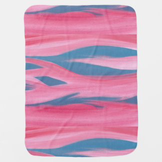 Abstract Pink Red Blue Sunset Baby Blankets