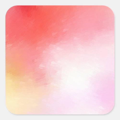 Abstract Pink Red Orange Yellow Blank Template Square Sticker