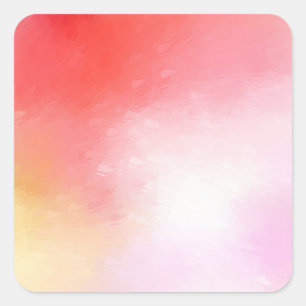 Abstract Pink Red Orange Yellow Blank Template Square Sticker