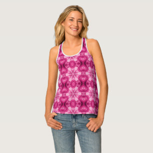 Abstract Pink Star Women's Tank Top