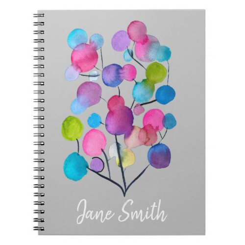 Abstract pink Summer Tree art Notebook