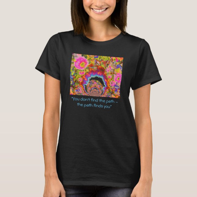 Abstract pink sunflower mandala  T-Shirt (Front)