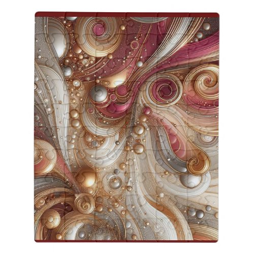Abstract Pink Swirl Jigsaw Puzzle