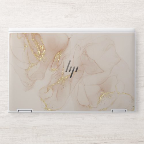 Abstract Pink Texture Gold Background HP Laptop Skin