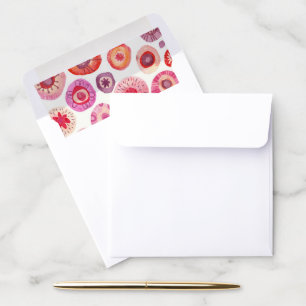 Abstract Pink Watercolor Floral Envelope Liner