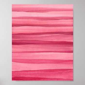 Abstract Pink Watercolor Lines Poster by blueskywhimsy at Zazzle