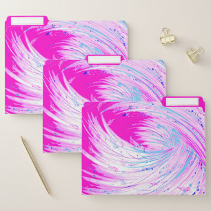 Abstract Pink White Enchanted Garden File Folder