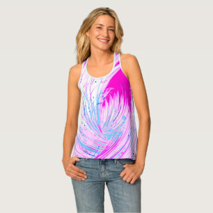 Abstract pink white Enchanted Garden  Tank Top
