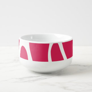 Abstract pink wiggle soup mug