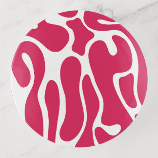 Abstract pink wiggle trinket tray