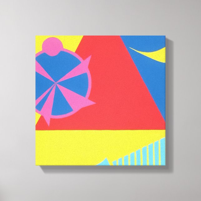 Abstract Pink Windmill Canvas Print (Front)