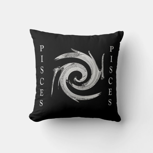 Abstract Pisces Fish Zodiac Mojo Pillow (Front)