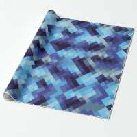 Green pixels wrapping paper