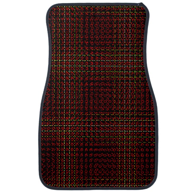 Abstract Plaid Car Floor Mat (Front)