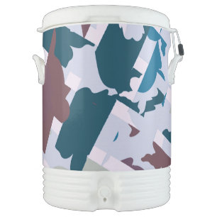 Abstract Plaid Design 1 Beverage Cooler