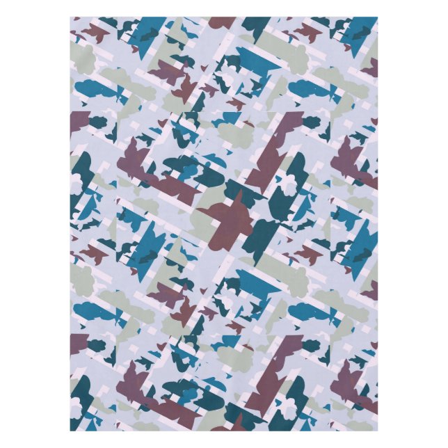 Abstract Plaid Design Tablecloth (Front)