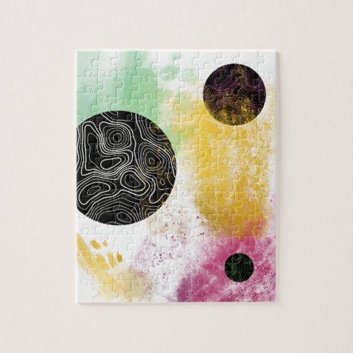 Abstract Planets Jigsaw Puzzle