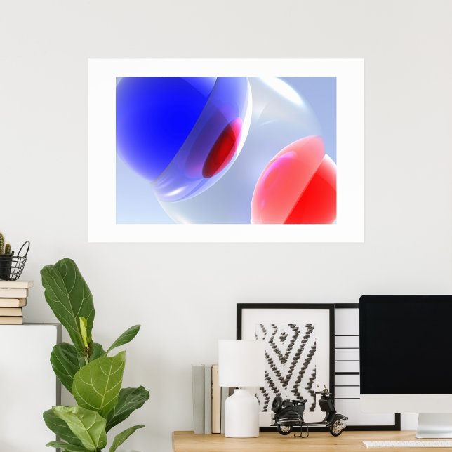 Abstract plastic attraction - Digital Art Poster (Home Office)