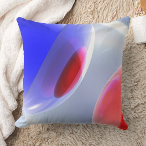 Abstract plastic attraction _ Digital Art Print Throw Pillow