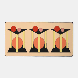 Abstract Platforms, Pillars, and Circles Desk Mat