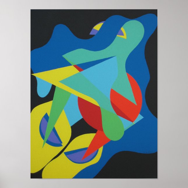 Abstract Playground of Colored Shapes Print (Front)