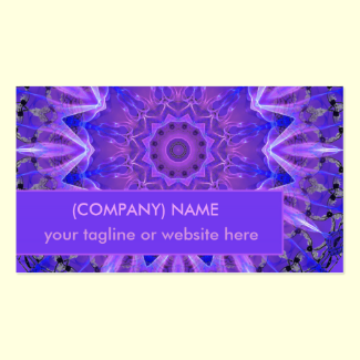 Abstract Plum Crystal Palace Lattice Lace Mandala Double-Sided Standard Business Cards (Pack Of 100)
