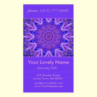 Abstract Plum Ice Crystal Palace Lattice Lace Double-Sided Standard Business Cards (Pack Of 100)