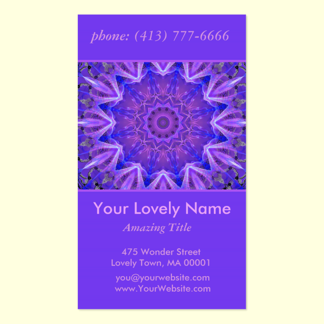 Abstract Plum Ice Crystal Palace Lattice Lace Double-Sided Standard Business Cards (Pack Of 100)