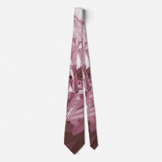 Abstract Plum Paint Waves Neck Tie