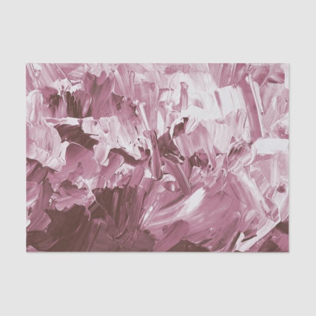 Abstract Plum Paint Waves Tissue Paper (Front)