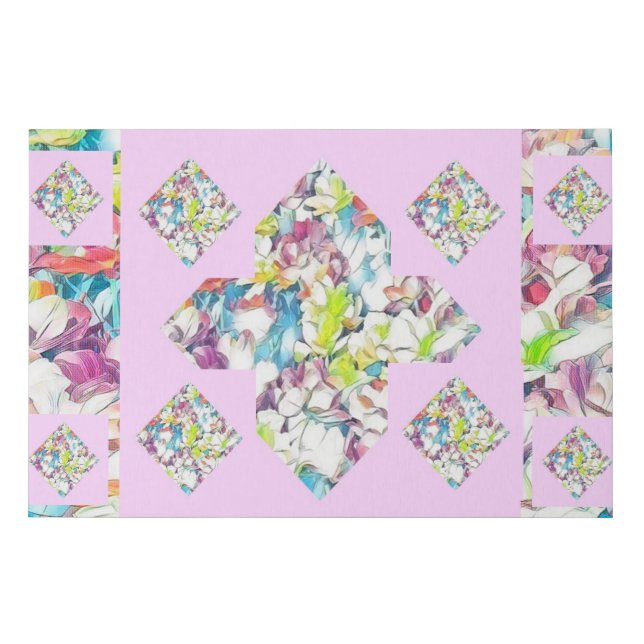 Abstract Plus Sign Carnation Art (Floating) (Front)