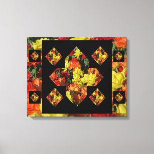 Abstract Plus Sign Carnation Canvas Art (20 X 16)
