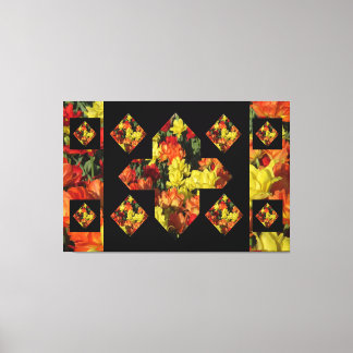 Abstract Plus Sign Carnation Canvas Art (60 X 40)