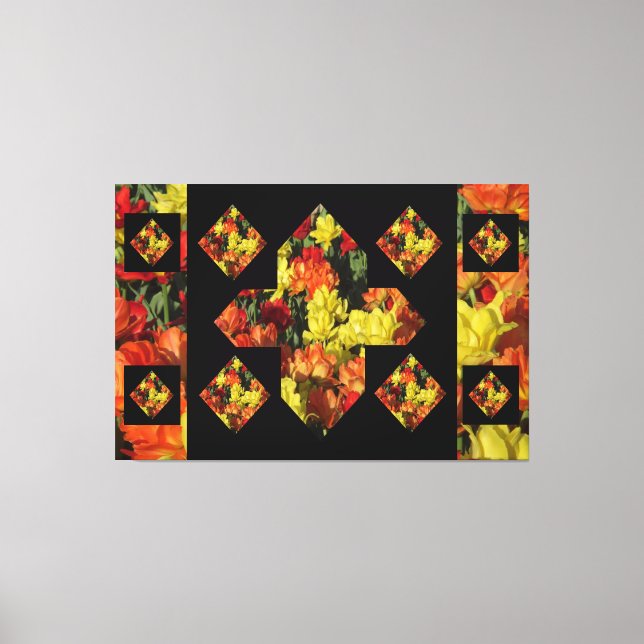 Abstract Plus Sign Carnation Canvas Art (60 X 40) (Front)