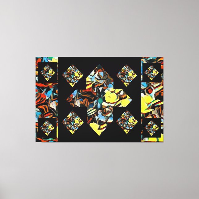 Abstract Plus Sign Carnation Canvas Art (Dreaming) (Front)