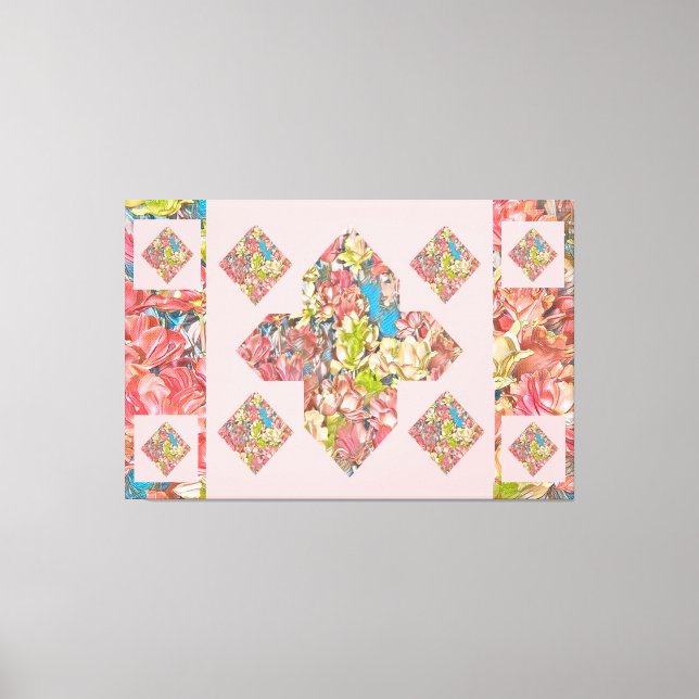 Abstract Plus Sign Carnation Canvas Print (Beauty) (Front)